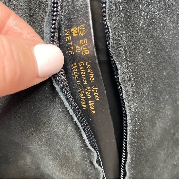 Sam Edelman Ivette Black Suede Square Toe Bootie 9M - Picture 11 of 14